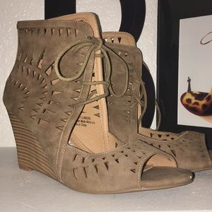 Lace up booties